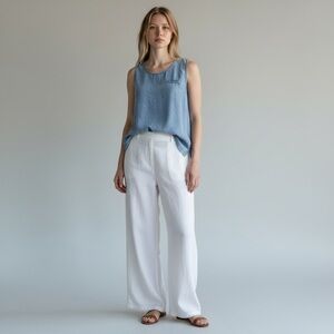 She + Sky Chambray Sleeveless Tank